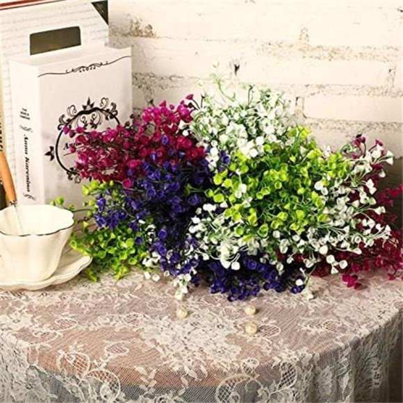 12 Bundles Artificial Flowers Outdoor Artificial Plant Decor UV Resistant Fake - Picture 2 of 6